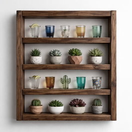 Hanah Home R-Raf301 Estantería Decorativa de Madera Maciza